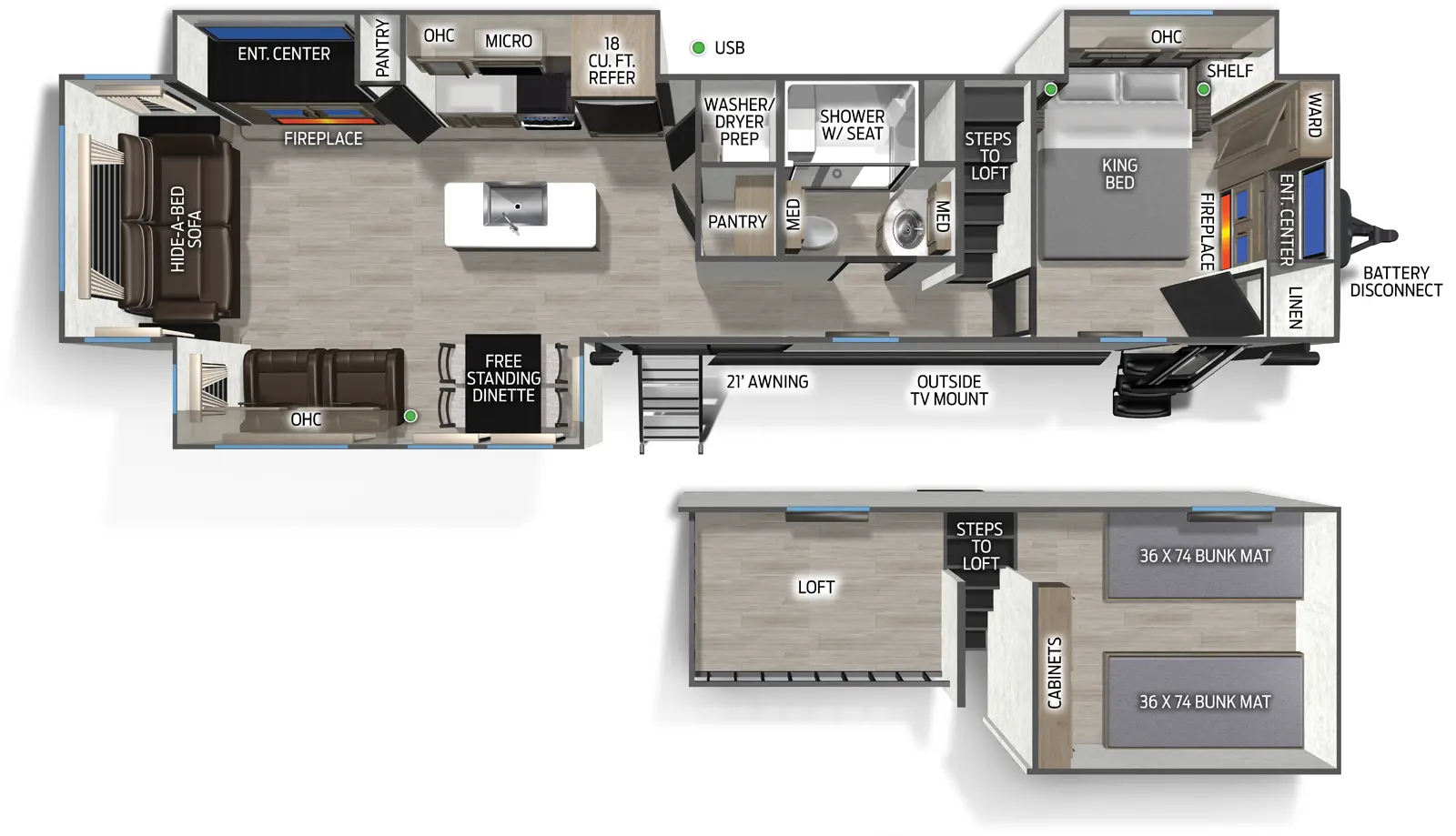 Cherokee Black Label 39DLBL Floorplan